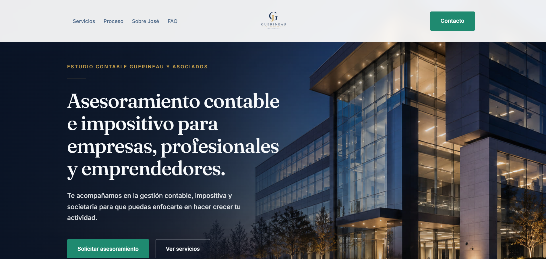 Sitio web de José Guerineau — contador en CABA